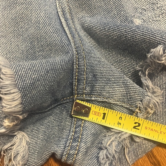 High Rise Distressed Denim Shorts - Picture 16 of 16